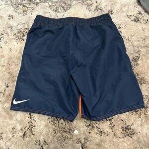 Nike Dark Blue Sports Shorts with White Logo